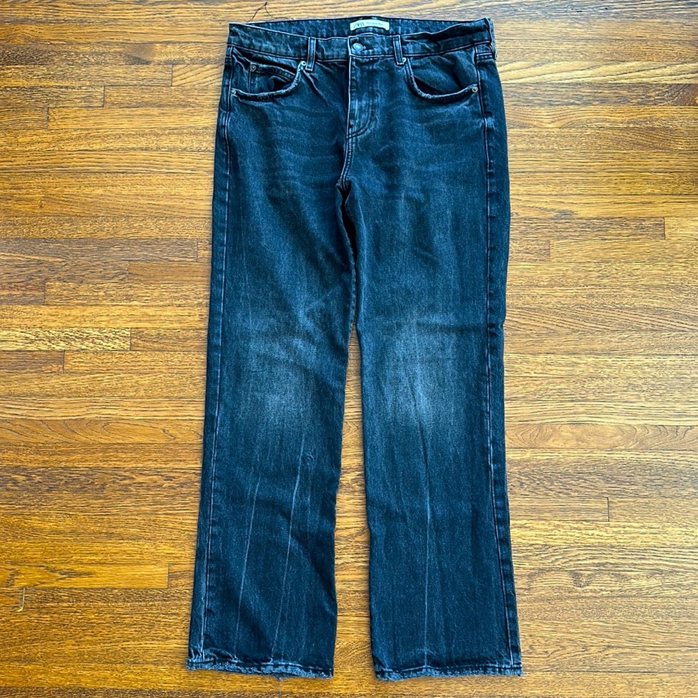 Zara Men’s Black Cotton Bootcut Jeans